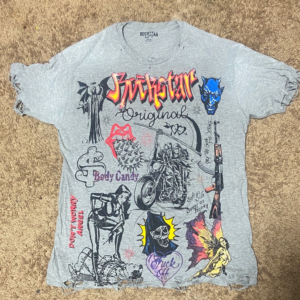 Rockstar Original Gray Graphic Men's T-Shirt
